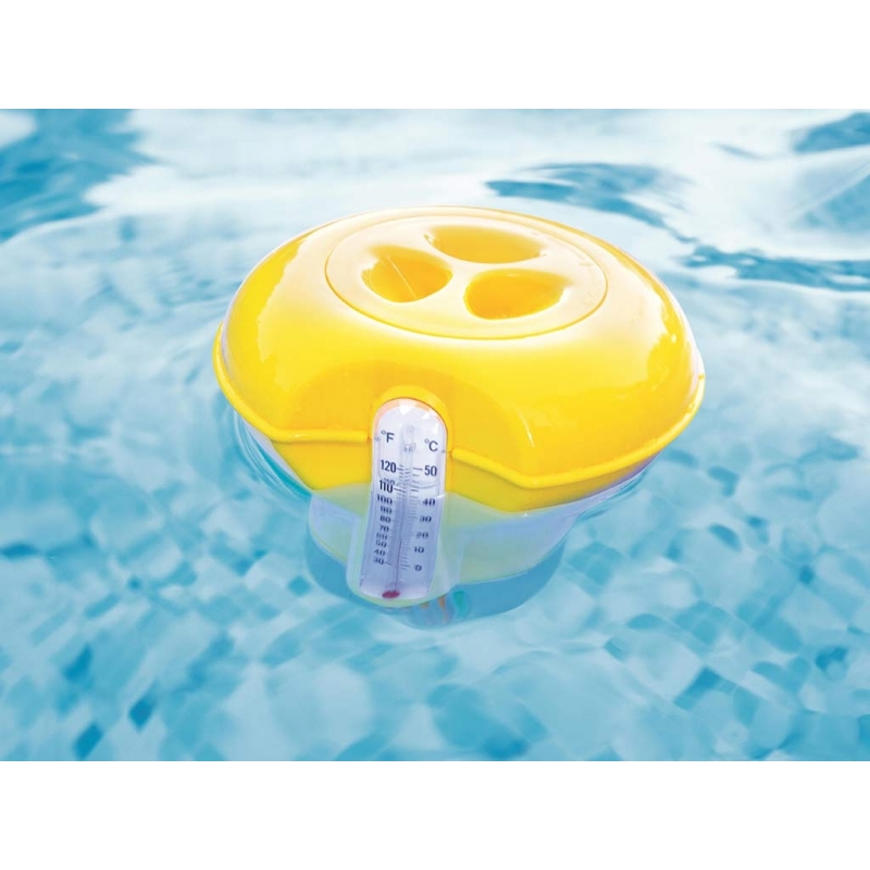 Doseur Flottant Piscine Bestway Cm Pour Pastilles G Thermom Tre